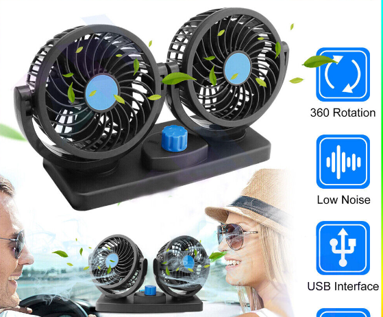 ventilador doble para carro